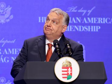 BUDAPEST, HUNGARY - APRIL 7: Hungarian Prime Minister Viktor Orban speaks to the media before attending an election campaign rally later in the day on April 7, 2026 in Budapest, Hungary. Vance is supporting Orban's bid for reelection in Hungarian parliamentary elections scheduled for April 12. (Photo by Janos Kummer/Getty Images)