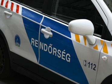 A Hungarian police car, Rendorseg, is seen on the street in Budapest, Hungary, on August 20, 2025. (Photo by Klaudia Radecka/NurPhoto via Getty Images)